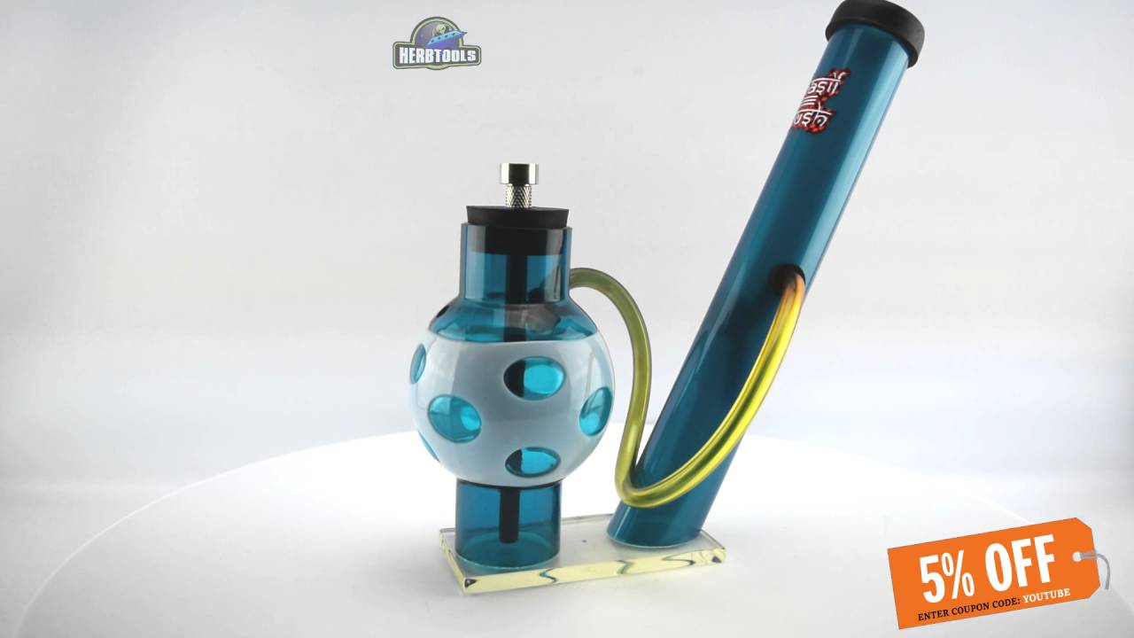 Basil Bush Double Pipe Bong [HD] [HERBTOOLS]