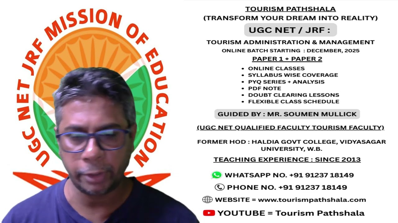 UGC NET Preparation: Tourism administration and Management