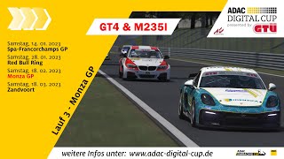 ADAC Digital Cup 2023 – GT4 &amp; BMW 235i | Round 03 – Autodromo Nazionale Monza