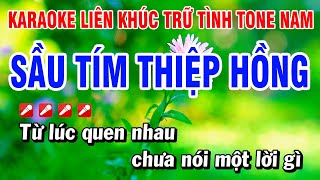 Karaoke Liên Khúc Trữ Tình Nhạc Sống Dễ Hát - Sầu Tím Thiệp Hồng | Hoài Phong Organ