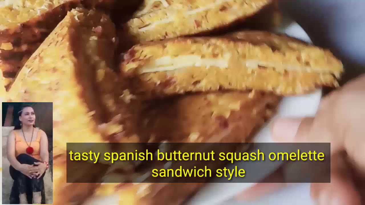 how to cook tasty Spanish butternuts squash omelette sandwich style YouTube