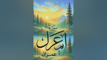 سورة آل عمران للقارئ الشيخ ياسر الدوسري.  
