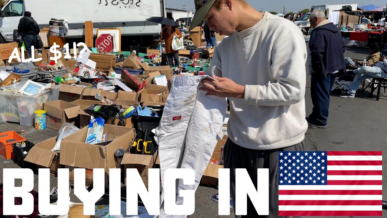 【アメリカ買付③-1】脱サラ古着バイヤー出国編【激安$1フリマ】【お宝の山】