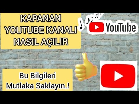 Kapatılan Youtube Kanalı Nasıl Açılır /Kanalınız Çalınmadan Bu Bilgileri Saklayın /Telif İhtar Geldi