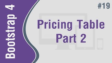 Bootstrap 4 Theme 1 in Arabic #19 - Create Pricing Table Part 2