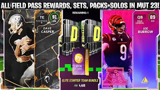 SO MANY FREE CARDS! ALL FIELD PASS REWARDS, SETS, PACKS, AND SOLOS IN MUT 23! | MADDEN 23