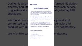 experience certificate || how to create experience certificate || experience kaise banaye