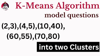 K-Means Algorithm | Model Questions | Data Warehousing and Data Mining |