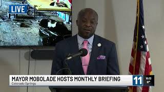 Colorado Springs Mayor Yemi Mobolade hosts April 2025 press briefing