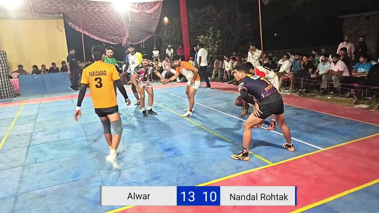 ALWAR VS NANDAL ROHTAK OPEN NATIONAL KABBADI TOURNAMENT #KABBADI #trending 