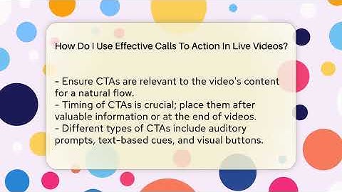 How Do I Use Effective Calls To Action In Live Videos? - Everyday-Networking