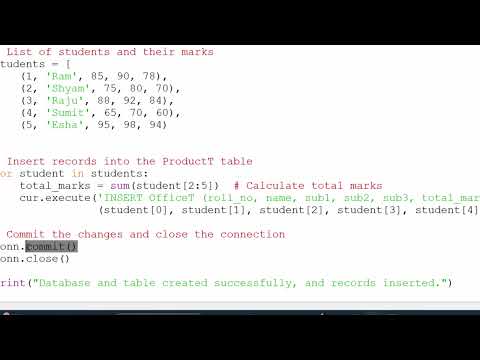 How to create database and table in mysql on python || Create database and table in python#python