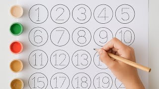 Number Tracing 1 to 20 for Kids | Learn to Trace Numbers | Coloring & Activity Worksheet