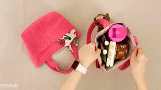 Pink Tote Bag👜✨ | DIY | Quick Easy Sewing