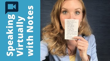 Speaking Virtually with Notes How to Present like a Pro on Zoom Video Calls EPS 11 Savvy Skills