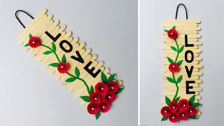 Beautiful Wall Hanging with Ice Cream Stick / Wall Hanging Ideas / DIY Handmade / Wall Decor