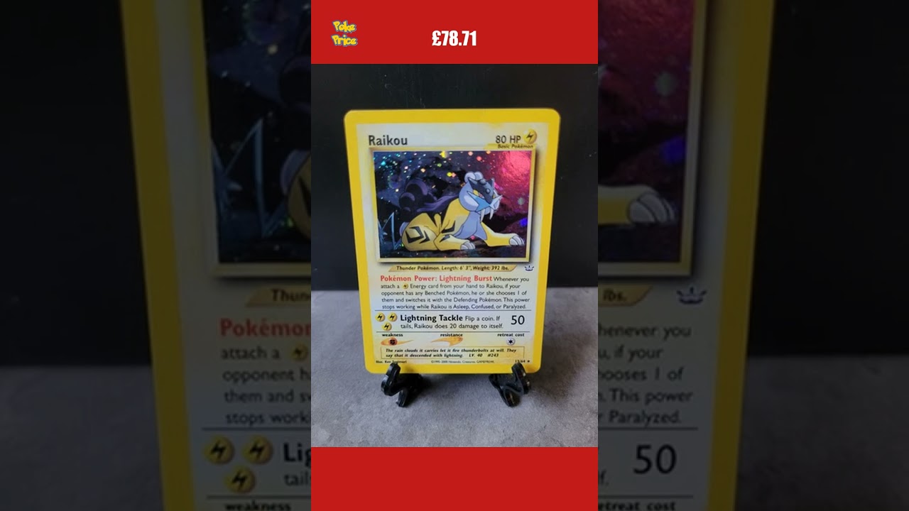 Pokemon TCG Raikou 13/64 LP Neo Revelation Holo Rare Pokemon Card