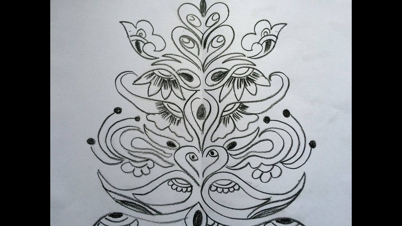 Decorative Design 22 Draw and Trace Freehand Design YouTube