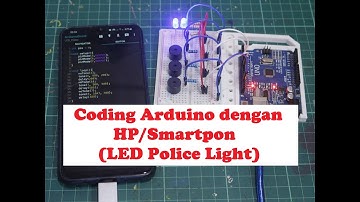 Coding Arduino dengan HP/Smartpone | LED Police Light | (arduino with smartphone)