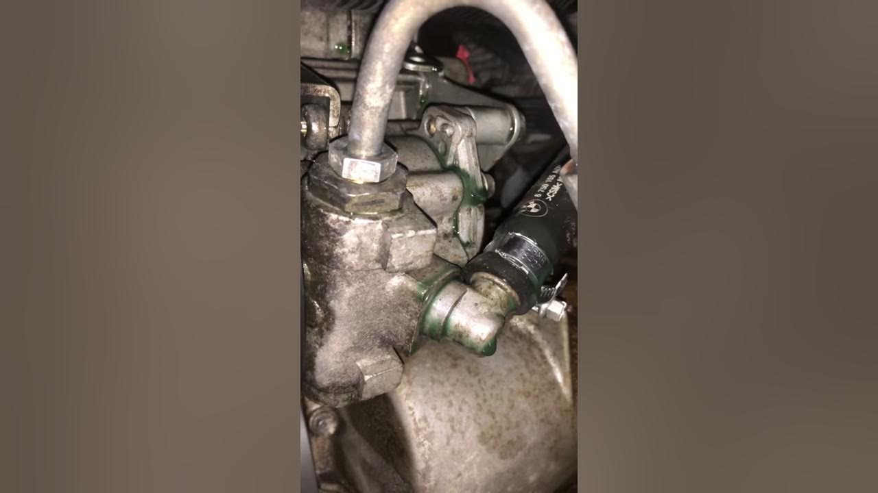 E46 power steering pump leak YouTube