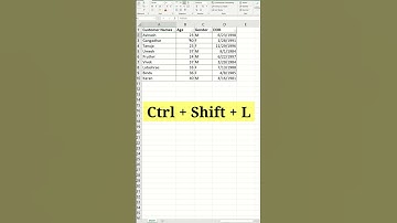 How to add filters to the table in Excel #WillntrixShorts #Shorts