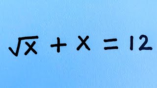 Solving A Nice Square Root Algebra Math Problem | Find the value of x