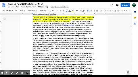 9 year old Psychopath article - Google Docs