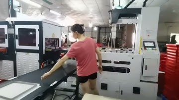 rigid box making production line with automatic bubble pressing machine yp600b #hongming #rigidbox