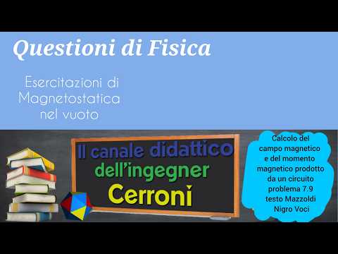 Magnetic field and magnetic moment in a circuit problem 7.9 Mazzoldi ( 174 )