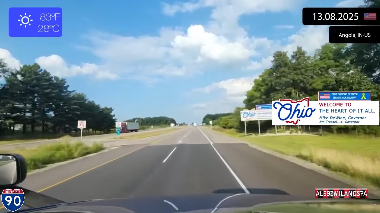 Driving from Chicago (IL) to Cleveland (OH) (United States) 13.08.2025 Timelapse x4