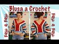 Blusa a Crochet fácil - Paso a paso