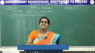 STATISTICS | ll PUC | CH 03 | TIME SERIES - MOVING AVERAGE METHOD | S03