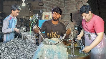Amazing Process Of Making Steel Chain Inside the Factory | How Iron Chain are Made In Factory