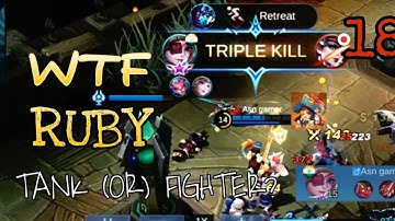 RUBY TANK OR FIGHTER ? | RUBY 18 KILLS | #mobilelegends #ruby #mlbbruby #mlbb #asngaming