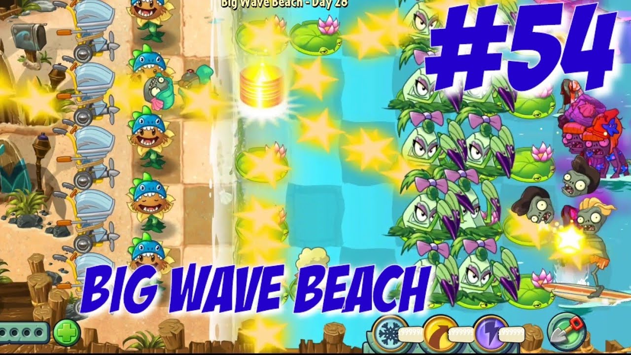 Plants vs Zombies 2 Adventure - Big Wave Beach Day 26 - 32 - YouTube
