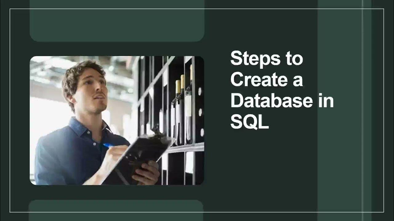 Steps to Create a Database in SQL - YouTube