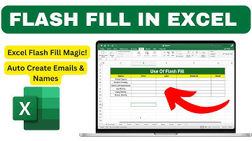 How to Use Flash Fill in Eexcel | Auto Fill Data Without Formulas