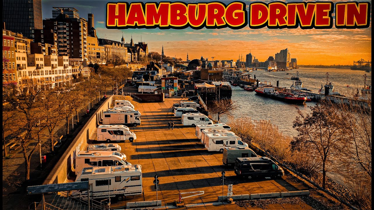 Гамбург, Германия. Городская парковка для автодомов, 2025 год.