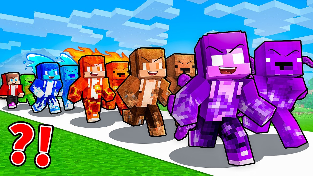 JJ and Mikey: ELEMENTAL EVOLUTION CYCLE in Minecraft - Maizen