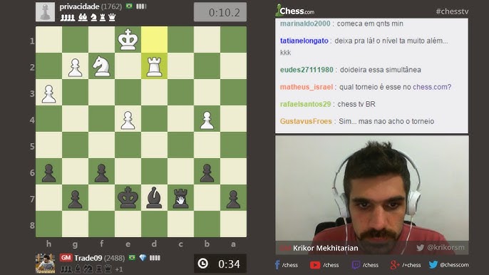 ChessTV BR - Desafio com o GM Krikor Mekhitarian 21/03/2017 