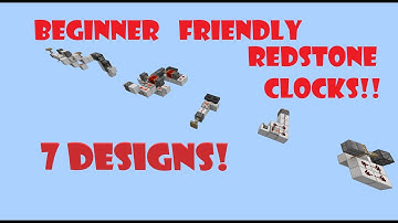 7 Redstone Clocks FOR BEGINNERS! Bedrock Edition XBOX PS4 WINDOWS 10 MCPE