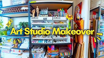 Reviving My Art Studio & Organizing ALL My Art Supplies ✨