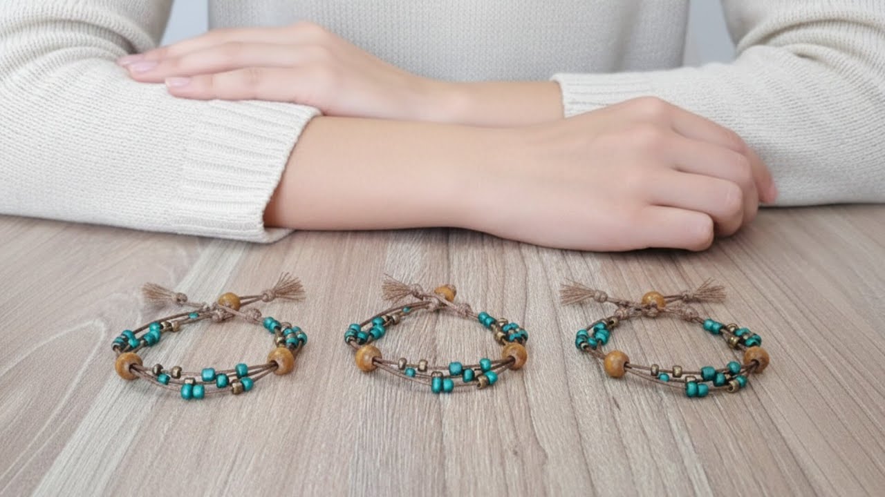Элегантный минималистичный браслет из бусин | Простой DIY для начинающих