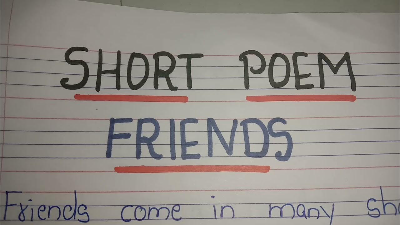 Short Poem On Friends