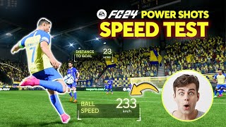 EAFC 24 | POWER SHOT SPEED TEST COMPILATION (INSANE) | 100% BALL SPEED