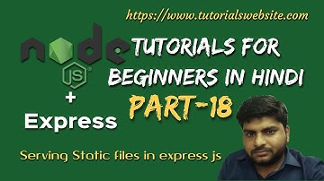 Node.js Tutorials for beginners in hindi | How to use Static Files in Express  | Part-18
