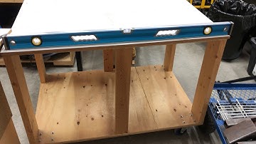 Wood working assembly table with storage part 1