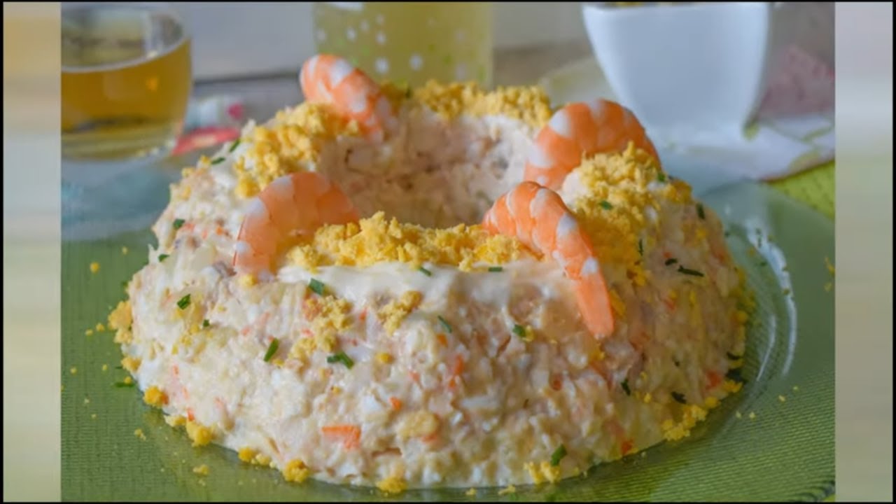 ENSALADILLA marinera o ENSALADA DE PATATA con langostinos o gambas
