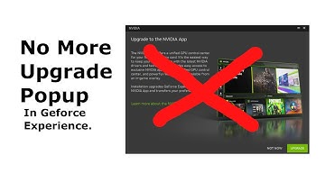Disable Upgrade Pop Up in Geforce Experience to ugrade to Nvidia app.