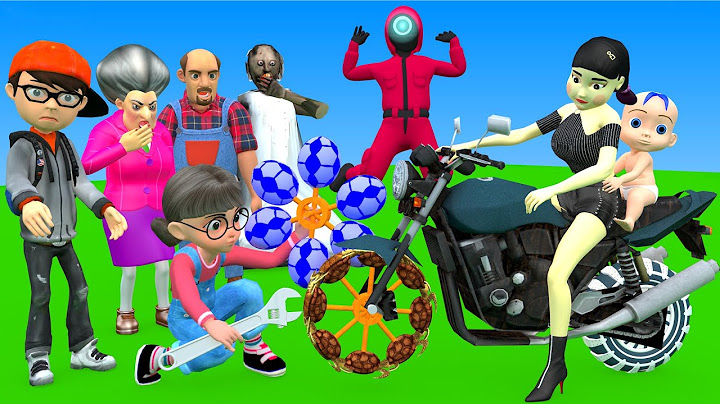 Scary Teacher 3D vs Squid Game Repair Motorbike Baby Squid 5 Times Challenge Will Miss T Win?